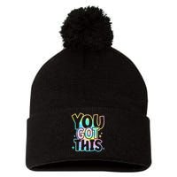 Motivational Testing Day Teacher You Got This Rock The Test (1) Pom Pom 12in Knit Beanie