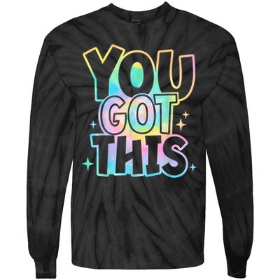 Motivational Testing Day Teacher You Got This Rock The Test (1) Tie-Dye Long Sleeve Shirt