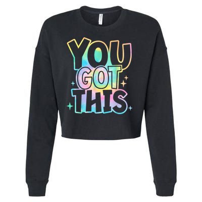 Motivational Testing Day Teacher You Got This Rock The Test (1) Cropped Pullover Crew