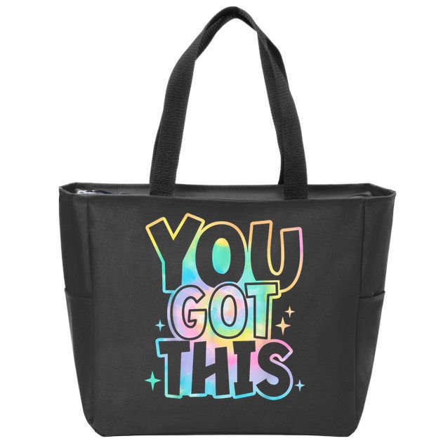 Motivational Testing Day Teacher You Got This Rock The Test (1) Zip Tote Bag