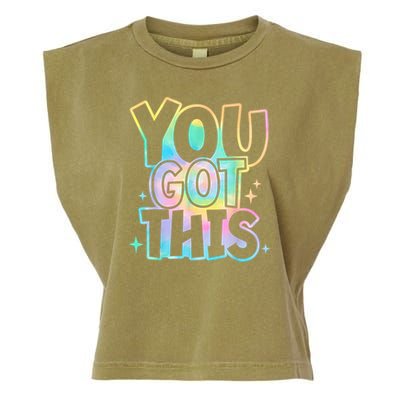 Motivational Testing Day Teacher You Got This Rock The Test (1) Garment-Dyed Women's Muscle Tee