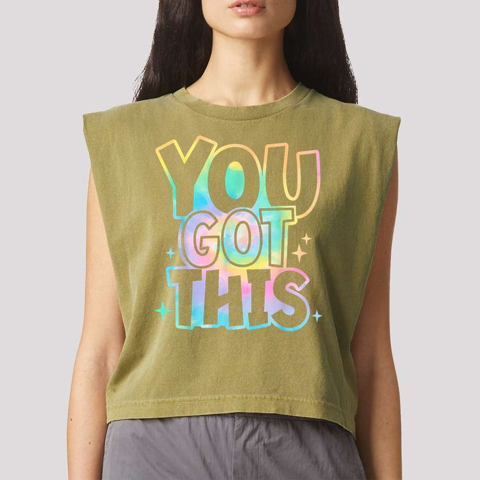 Motivational Testing Day Teacher You Got This Rock The Test (1) Garment-Dyed Women's Muscle Tee