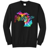 Michigan Tie Dye State Map Pride Hippie Vintage Retro Sweatshirt