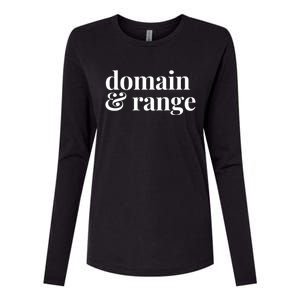 Math Teacher Domain And Range Cute Gift Womens Cotton Relaxed Long Sleeve T-Shirt