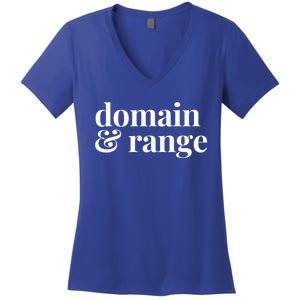 Math Teacher Domain And Range Cute Gift Women's V-Neck T-Shirt