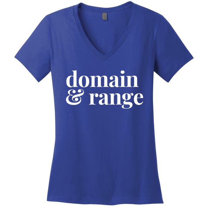 Math Teacher Domain And Range Cute Gift Women's V-Neck T-Shirt