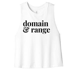 Math Teacher Domain And Range Cute Gift Women's Racerback Cropped Tank