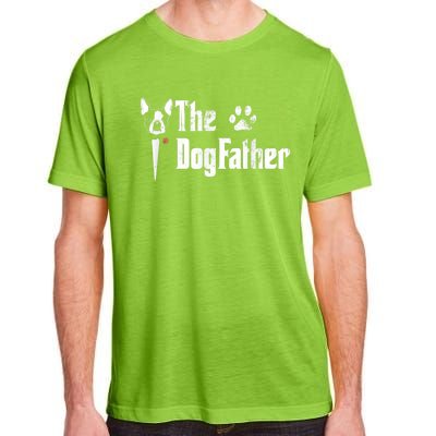 Men The Dogfather Boston Terrier Dog Dad Fathers Day Adult ChromaSoft Performance T-Shirt