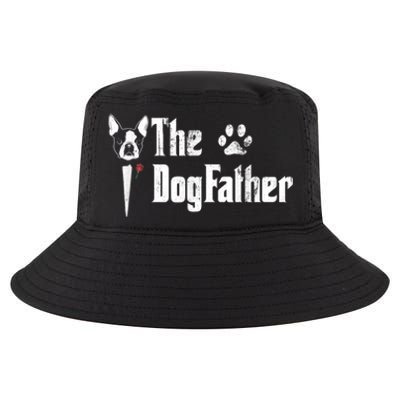 Men The Dogfather Boston Terrier Dog Dad Fathers Day Cool Comfort Performance Bucket Hat