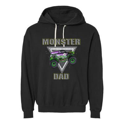 Monster Truck Dad Fathers Day Monster Truck Are My Jam Garment-Dyed Fleece Hoodie