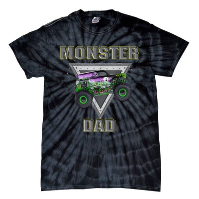 Monster Truck Dad Fathers Day Monster Truck Are My Jam Tie-Dye T-Shirt