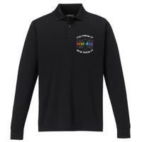 Motivational Test Day Testing Day Teacher Performance Long Sleeve Polo