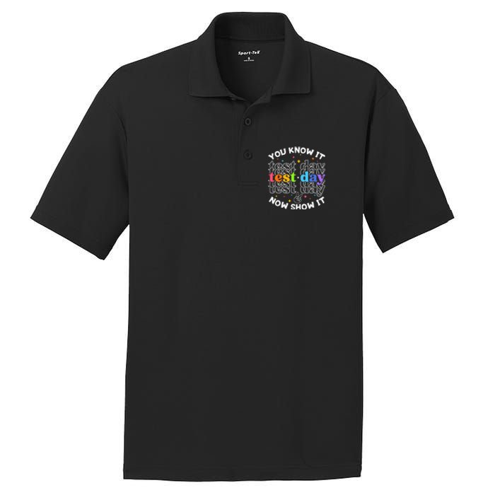 Motivational Test Day Testing Day Teacher PosiCharge RacerMesh Polo