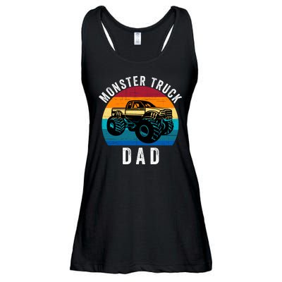 Monster Truck Dad FatherS Day Dads Love Monster Trucks Too Ladies Essential Flowy Tank