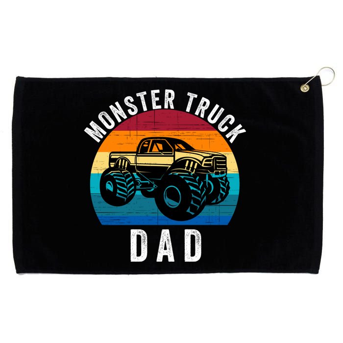 Monster Truck Dad FatherS Day Dads Love Monster Trucks Too Grommeted Golf Towel