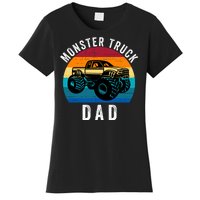 Monster Truck Dad FatherS Day Dads Love Monster Trucks Too Women's T-Shirt