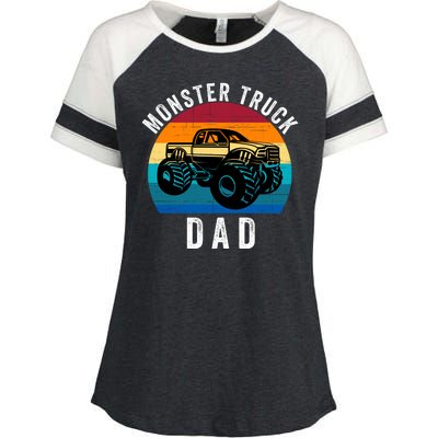 Monster Truck Dad FatherS Day Dads Love Monster Trucks Too Enza Ladies Jersey Colorblock Tee