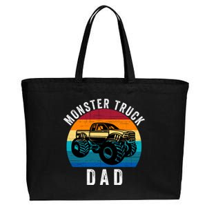 Monster Truck Dad FatherS Day Dads Love Monster Trucks Too Cotton Canvas Jumbo Tote