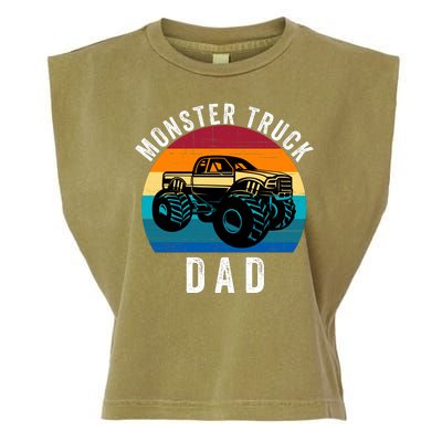 Monster Truck Dad FatherS Day Dads Love Monster Trucks Too Garment-Dyed Women's Muscle Tee