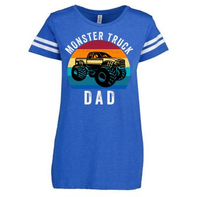 Monster Truck Dad FatherS Day Dads Love Monster Trucks Too Enza Ladies Jersey Football T-Shirt