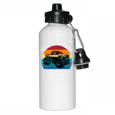 Monster Truck Dad FatherS Day Dads Love Monster Trucks Too Aluminum Water Bottle