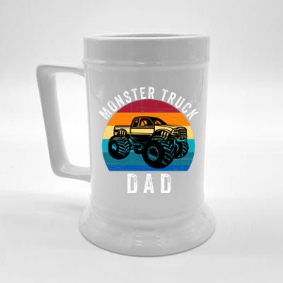 Monster Truck Dad FatherS Day Dads Love Monster Trucks Too Beer Stein