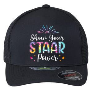 Motivational Testing Day Teacher Show Your STAAR Power Flexfit Unipanel Trucker Cap