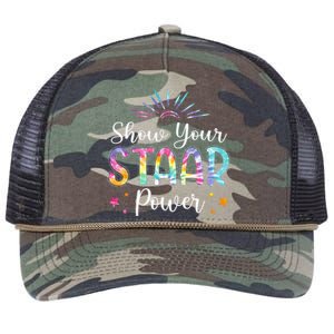 Motivational Testing Day Teacher Show Your STAAR Power Retro Rope Trucker Hat Cap