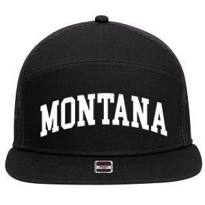 Montana Throwback Design Classic 7 Panel Mesh Trucker Snapback Hat