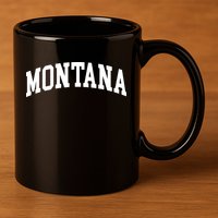 Montana Throwback Design Classic 11oz C Handle Ceramic Mug