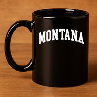 Montana Throwback Design Classic 11oz C Handle Ceramic Mug