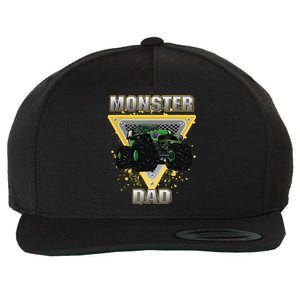 Monster Truck Dad Wool Snapback Cap