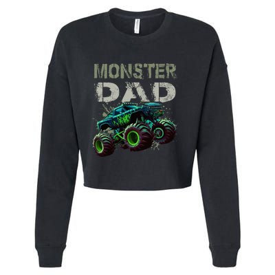 Monster Truck Dad Family Matching Cropped Pullover Crew