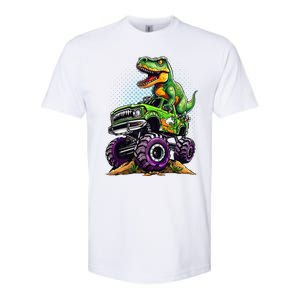 Monster Truck Dinosaur Trex Birthday Boy Softstyle CVC T-Shirt