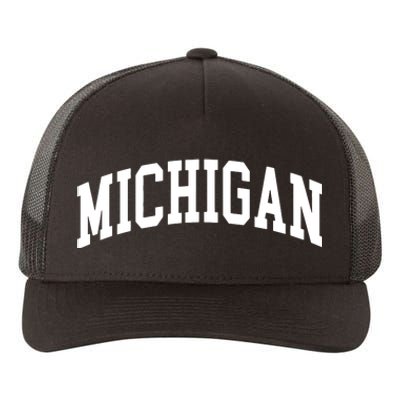 Michigan Throwback Design Classic Yupoong Adult 5-Panel Trucker Hat