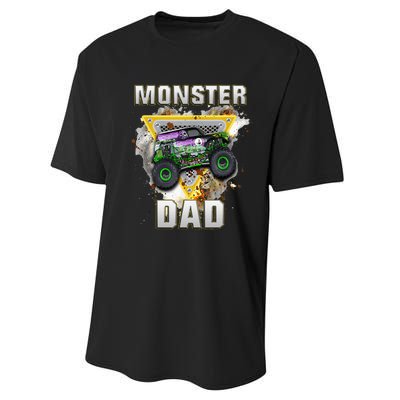 Monster Truck Dad Monster Truck Are My Jam Truck Lovers Performance Sprint T-Shirt