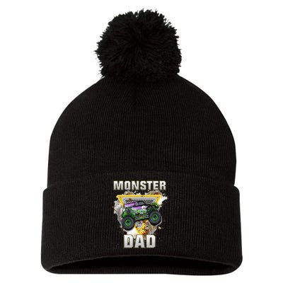 Monster Truck Dad Monster Truck Are My Jam Truck Lovers Pom Pom 12in Knit Beanie