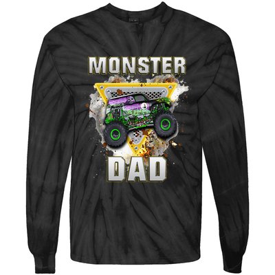 Monster Truck Dad Monster Truck Are My Jam Truck Lovers Tie-Dye Long Sleeve Shirt