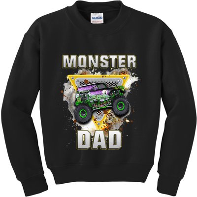 Monster Truck Dad Monster Truck Are My Jam Truck Lovers Kids Sweatshirt