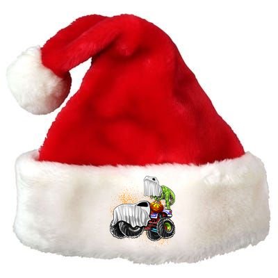 Monster Truck Dinosaur Ghost Halloween TrickOrTreating Cute Gift Premium Christmas Santa Hat