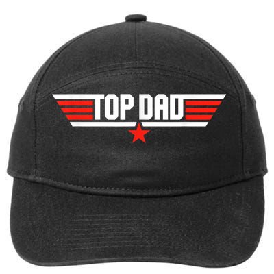 Mens Top Dad Funny Cool 80s 1980s Father Father's Day 7-Panel Snapback Hat