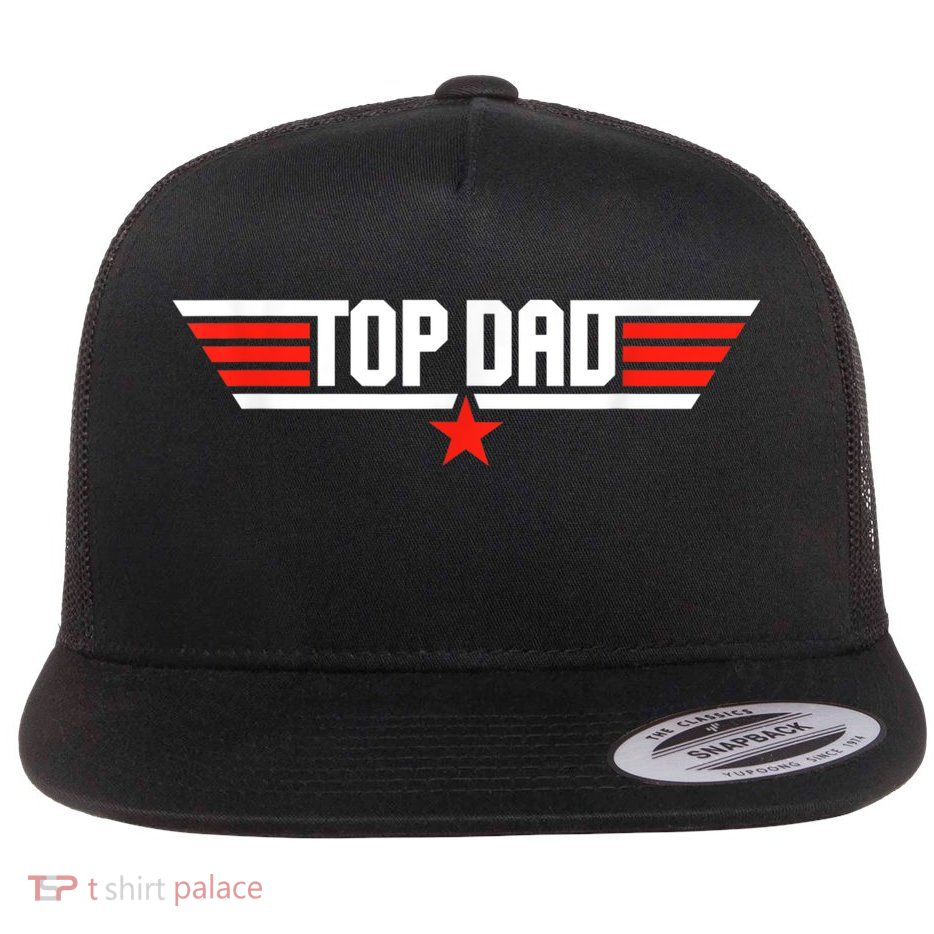 Mens Top Dad Funny Cool 80s 1980s Father Father's Day Flatbill Hat