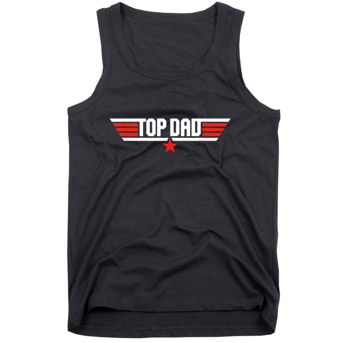 Mens Top Dad Funny Cool 80s 1980s Father Father's Day Tank Top