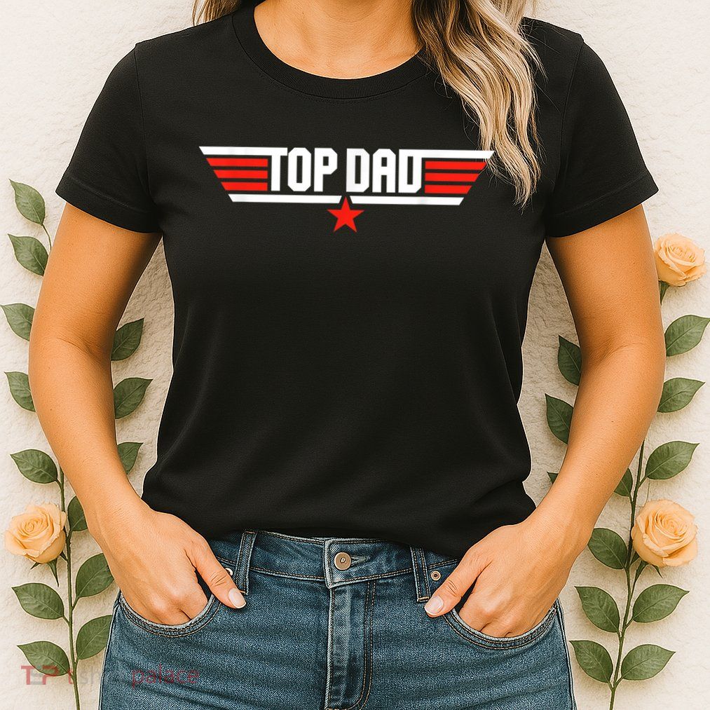 Mens Top Dad Funny Cool 80s 1980s Father Father's Day Womens T-Shirt