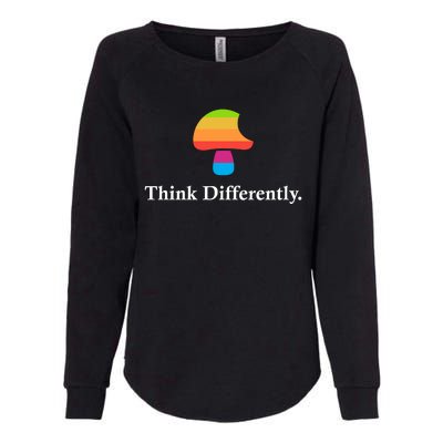 Mushroom Think Different Womens California Wash Sweatshirt