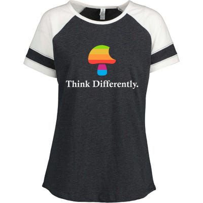 Mushroom Think Different Enza Ladies Jersey Colorblock Tee