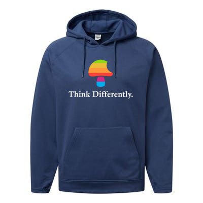 Mushroom Think Different Performance Fleece Hoodie