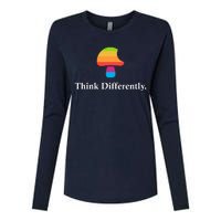 Mushroom Think Different Womens Cotton Relaxed Long Sleeve T-Shirt