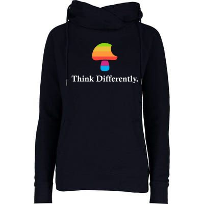 Mushroom Think Different Womens Funnel Neck Pullover Hood