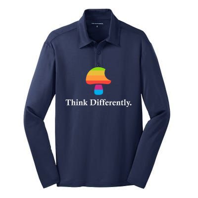 Mushroom Think Different Silk Touch Performance Long Sleeve Polo